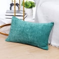 thumbnail image 2 of PiccoCasa Soft Water Repellent Throw Pillow Covers Peacock Blue12x20 Inch, 2 of 7