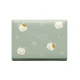 thumbnail image 1 of Cute Cartoon Cat Student PU Wallet, Fashionable Trifold Card Ladies Wallet Green, 1 of 5