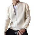 thumbnail image 2 of Men's Zip Up Cardigan Sweater Slim Fit Casual Full Zipper Sweaters Color XXL, 2 of 7