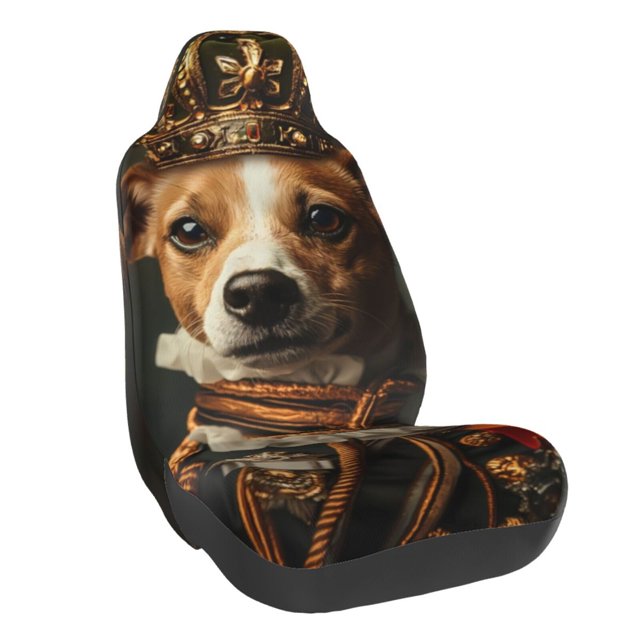 Fotbe Modern Cute Dog Funda para Asiento de Auto con Estampado – Impermeable y Antisudor – Ajuste Universal, Lavable a Máquina, Antideslizante (1 Pieza)