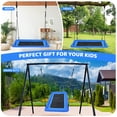 thumbnail image 5 of KloKick 700lb Capacity 60" Skycurve Tree Swing for Kids & Adults - Heavy-Duty Platform Swing with 2 Hanging Straps, Blue, 5 of 9