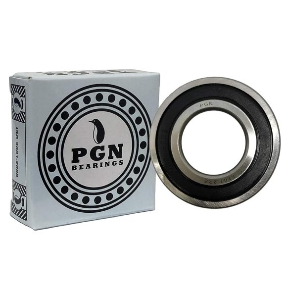 PGN (10 Pack) 6207-2RS Bearing - Lubricated Chrome Steel Sealed Ball Bearing - 35x72x17mm Bearings with Rubber Seal & High RPM Support