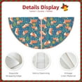 thumbnail image 4 of Daiia Corgi with Flowers Drawing Merry Christmas Tree Skirt , Xmas Large Lace-up Tree Skirt, Santa Snowflakes Rustic Home Decorations New Year Party Farmhouse Decor-30", 4 of 7