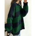 thumbnail image 6 of EMMIOL Women's Oversized Stripe Sweater 2026 Spring Y2K Trendy Crewneck Knit Top,Loose Fit Long Sleeve Pullover, 6 of 7