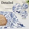 thumbnail image 3 of White Blue Spring Floral Body Pillow Covers 20"x60", Summer Botanical Hummingbird Soft Brushed Microfiber Breathable Throw Pillow Covers, Pillowcase with Zipper for Couch Sofa Bedroom Living Room, 3 of 9