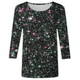 thumbnail image 3 of Shirts for Women Sequin Clothes Hot Pink Long Sleeve Sparkle Shirt Glittery Top Ladies Holiday Outfits Holiday Outfits for Women, 3 of 4