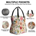 thumbnail image 3 of Boho Bohemia Flower Drawstring Lunch Bag Women - Drawstring Lunch Bag Insulated for Work Office - Stain-Resistant Large Lunchbags for Women with Multi-Pockets, 3 of 6