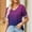 Purple, variant on Sakmal Basic T-Shirts Womens Gradient V-Neck Short Sleeve Shirts T-Shirts Tops for Women Trendy