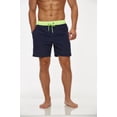 thumbnail image 4 of Tyhengta Men's Swim Trunks Quick Dry Beach Shorts with Zipper Pockets and Mesh Lining Green Navy 34, 4 of 8