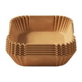 thumbnail image 1 of 50 Disposable Microwave Oven Air Fryer Pads Non Stick Square Air Fryer Pads Large and Small Sizes, 1 of 6