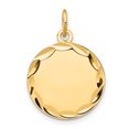 thumbnail image 2 of 14K White Gold Etched .009 Gauge Engraveable Round Disc Charm, 2 of 3