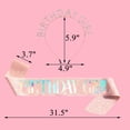 thumbnail image 7 of Memeyou Glitter Pink Birthday Girl Sash & Birthday Headband Crowns tiaras Set for Women Princess Rhinestone Sweet Funny Happy Party Gifts Accessories, 7 of 7