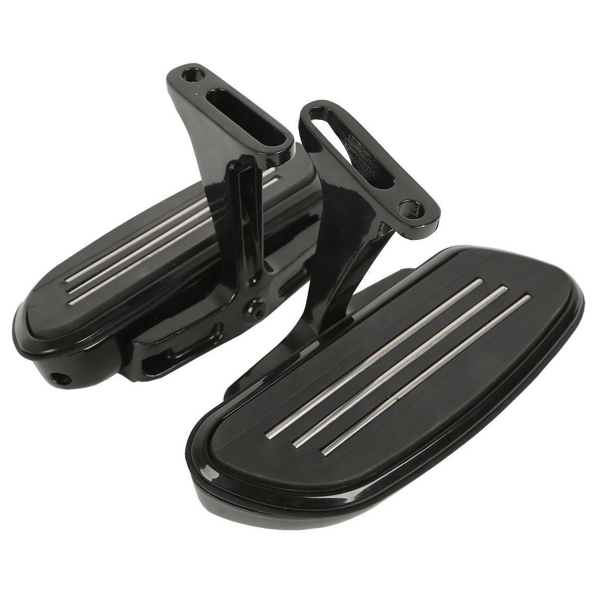 Baron Passenger Floorboard Brackets BA-7020-00 - Fits Yamaha Road Star Models 1999-2014, Black Powdercoat