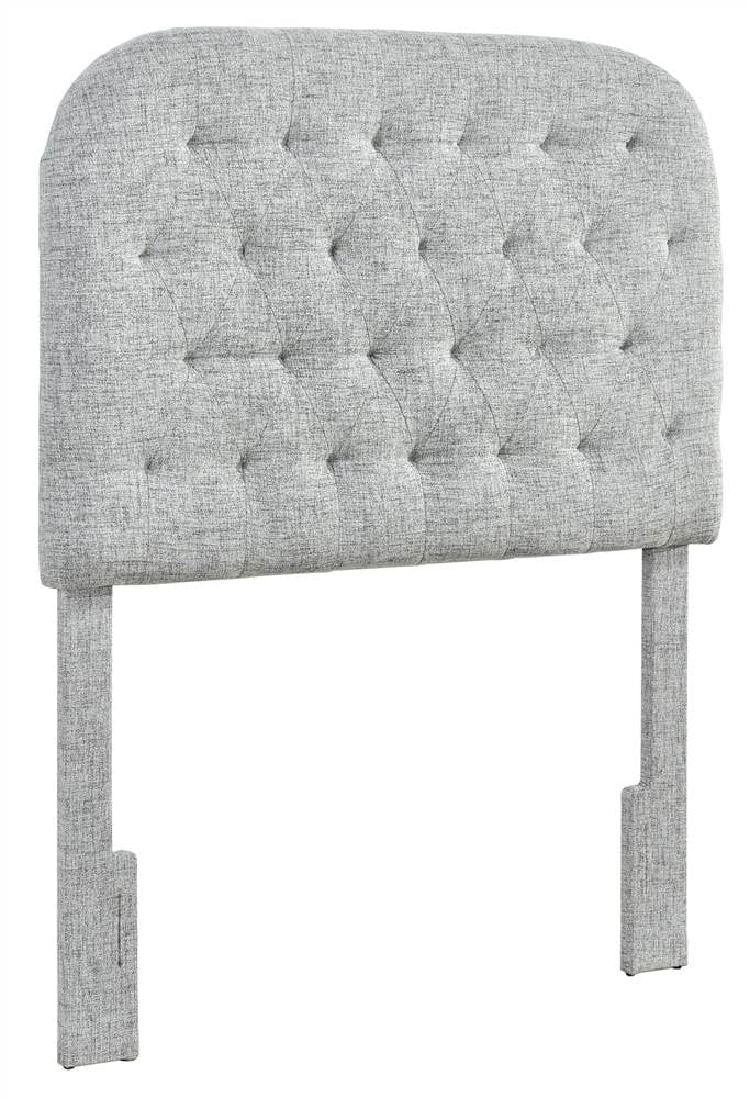 Twin Round Tufted Headboard in Gray - Walmart.com ...