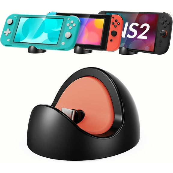 Portable Charging Dock for Nintendo Switch 2/Switch/Lite/OLED-Black