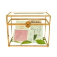 thumbnail image 2 of Caja de tarjetas YIMORENCE V, caja de sobres de cristal dorado para bodas, 2 of 9