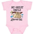 thumbnail image 3 of Inktastic My Great Uncle Loves Me with Sloth and Hearts Boys or Girls Baby Bodysuit, 3 of 5