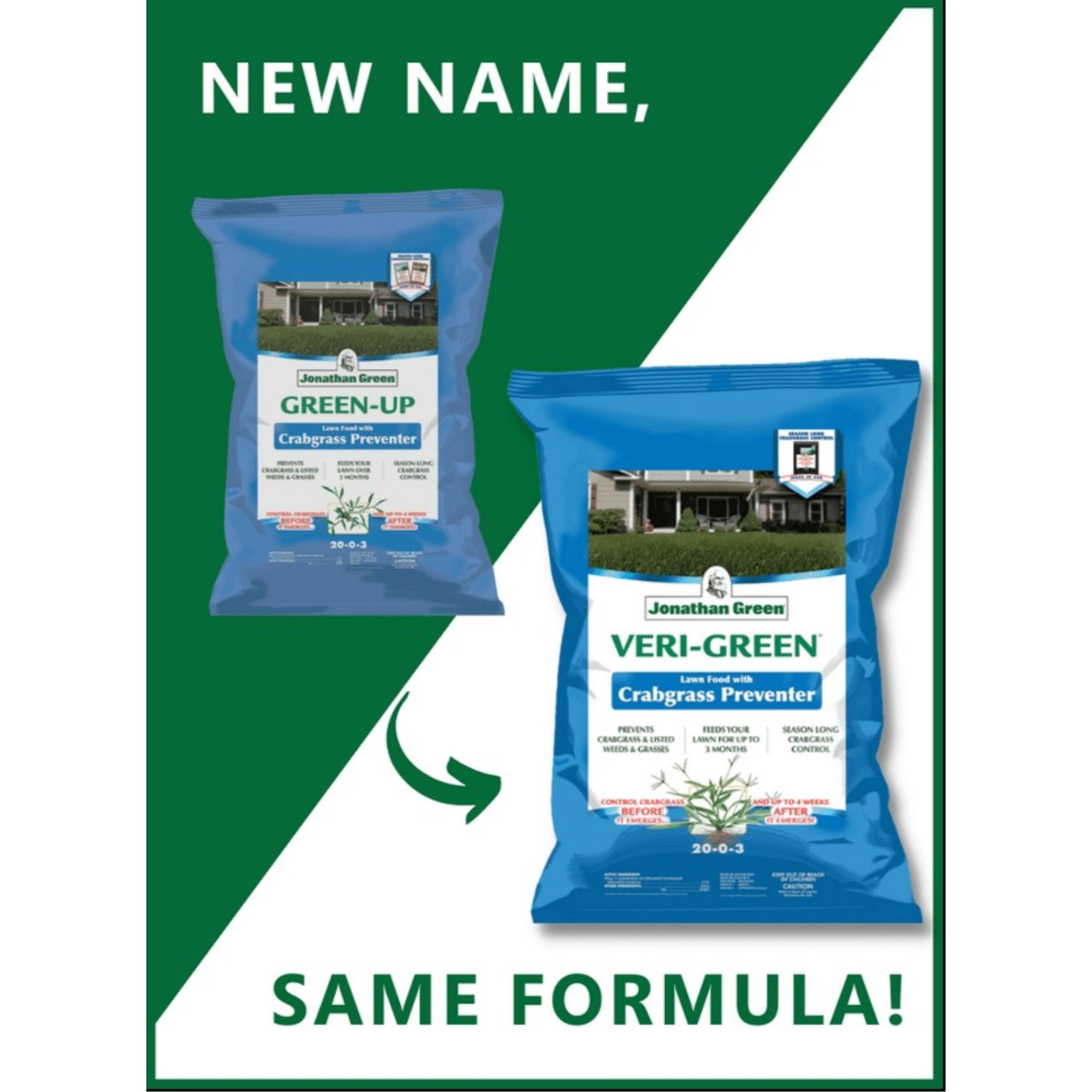 Jonathan Green 10457 Green-Up Lawn Food with Crabgrass Preventer - 20-0-3 Grass Fertilizer & Crabgrass Killer 15,000 Sq. Ft.