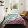 thumbnail image 4 of Green Ombre Tapestry for Bedroom Wall Hanging Tapestry, Modern Geometric Abstract Dark Red Cream Ceiling Backdrop Tapestries Poster Blanket Wall Decor for Teens Room Living Room Dorm 39" x 59", 4 of 8