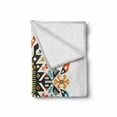thumbnail image 2 of Tribal Soft Flannel Fleece Throw Blanket, Modern Design with Details Yes to Adventure Wordsd White Backdrop Artwork, Cozy Plush for Indoor and Outdoor Use, 50" x 60", Multicolor, by Ambesonne, 2 of 6