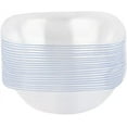 thumbnail image 2 of EcoQuality 6 oz Clear Plastic Square Bowls - Disposable Plastic Dessert Bowls, Ice Cream Bowl, Sundae Bowl, Heavy Duty Plastic Soup Bowls for Baby Showers, Weddings, Birthday Party, Receptions (100), 2 of 3
