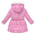thumbnail image 3 of NAISIBABY Girls Puffer Jacket, Long Sleeve Thicken Warm Fashion Prints Kids Mid-Length Quilted Coat Pink 9-10T, 3 of 8