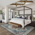 thumbnail image 4 of Printed Indoor Boho Area Rug - Non Slip, Ultra Thin, Super Strong, Tufted Rug - Home Décor For Entryway, Bedroom, Living Room - Standard, Micah Blue, 4 of 7