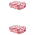 thumbnail image 4 of Yuarrent Paño de cocina a cuadros, paños de cocina, suave, sin olor, plumero, patrón de rejilla, paño de limpieza, paño de cocina Rojo 2piezas, 4 of 6