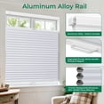 thumbnail image 2 of Allesin Zen No Drill No Tools Top Down Bottom Up Cellular Shades,Blackout Cordless Window Blinds for Indoor Windows,Easy to Install Honeycomb Blinds,White(Blackout) 24" Wx36 H, 2 of 7