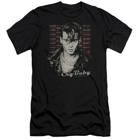 Babe Adult T-shirt - Cry Baby Romantic Musical Comedy Movie Drapes & Squares Adult Slim T-Shirt Tee