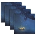thumbnail image 5 of Cloth Napkins Set of1 100% Satin Peachskin Velvet 20x20inx1 Napkins Cloth napkins are washable Soft and Absorbent Flying Blue Whale, 5 of 8
