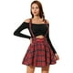 thumbnail image 1 of INSPIRE CHIC Falda De Tela Escocesa Gótica Para Mujer Faldas De Tirantes Desmontables De Cintura Alta Negro rojo M, 1 of 6
