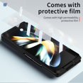 thumbnail image 4 of MonsDirect for 7.6 inch Samsung Galaxy Z Fold 4 5G 2022 Case, Anti-Fall Shockproof Hard PC Back Shell with Kickstand, Shell Membrane Integrated & Soft TPU Retractable Hinge for Galaxy Z Fold 4, Black, 4 of 7