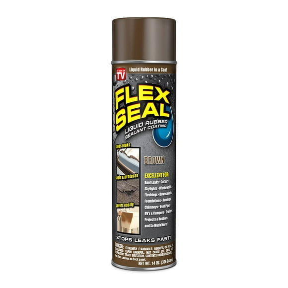 Flex Seal Spray Rubber Sealant Coating, Brown, 14-oz