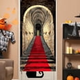 thumbnail image 4 of Halloween Door Hanging Curtain Decor, Festive Party Scene Layout Porch Cloth, Spooky Hanging Doorway Tapestry for Entryway Porch Home Holiday Party Decoration, D, 4 of 5