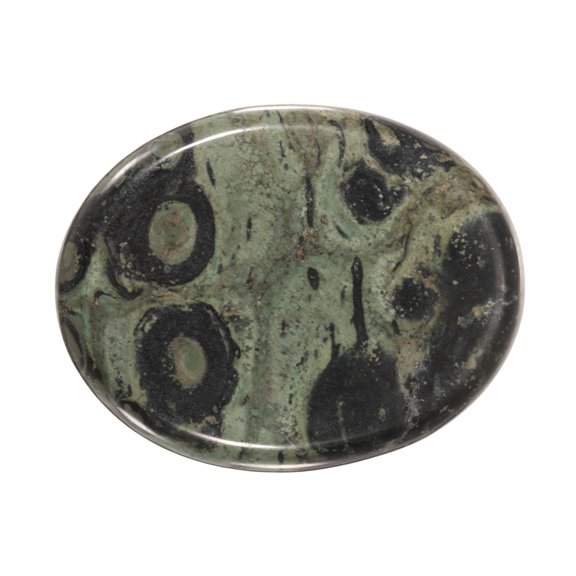 Uxcell Thumb Worry Stone for Anxiety, Natural Oval Crystal Stone, Polished Gemstone Hand Carved Pocket Rock Anxiety Crystals for Women Stress Gifts Meditation, Dark Green