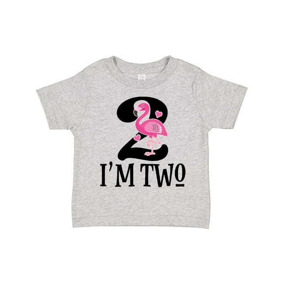 Inktastic 2nd Birthday Party Girls Flamingo Girls Toddler T-Shirt