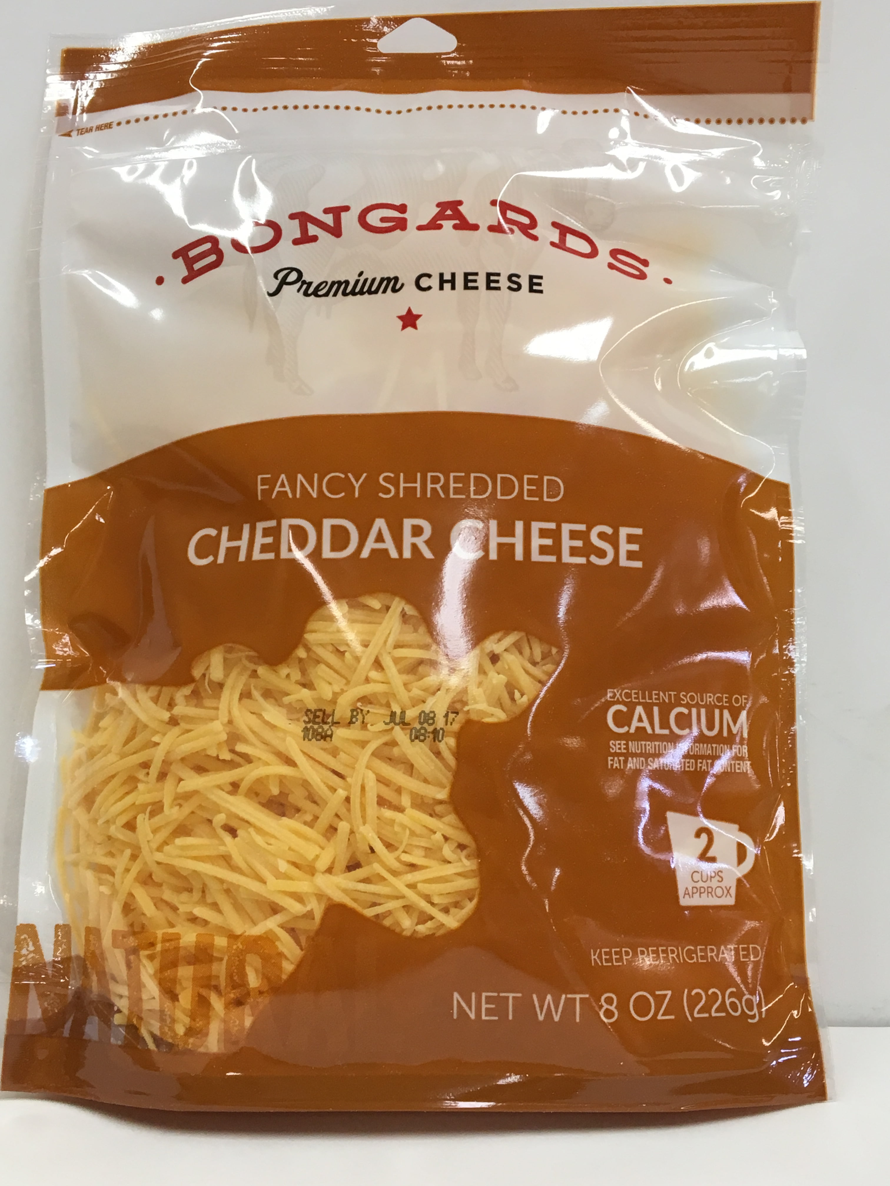 Bongards Premium Fancy Shredded Cheddar Cheese, 8 Oz.