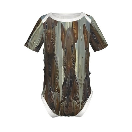 

Yiaed Steampunk Space Mice Warriors Print Infant Climbing Short Sleeve Onesie One-Piece Baby Bodysuit Clothes 0-12 Months -6 Months