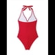 thumbnail image 4 of Trajes de Baño de una Pieza con Control de Abdomen para Mujer, Trajes de Baño Push Up con Cuello Halter Rojo S, 4 of 8
