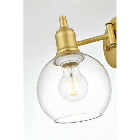 

Living District LD7327W6BRA 110 V E26 1 Light Vanity Wall Lamp Brass