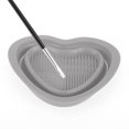 thumbnail image 3 of Unique Bargains 1 Pc Foldable Heart-shaped Makeup Sponge Brush Cleaner Gray, 3 of 5