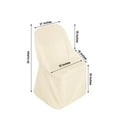 thumbnail image 3 of Efavormart 40PCS Beige Linen Polyester Folding Chair Cover Dinning Chair Slipcover For Wedding Party Event Banquet Catering, 3 of 10