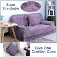 thumbnail image 3 of Unique Bargains 1-Piece Traditional Artistic Stretch Loveseat Slipcover, Purple, 3 of 8