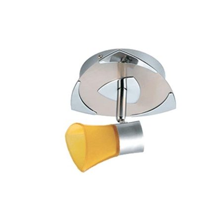 

Jesco Lighting CET1204AM 1 Light Satin Chrome Ceiling Mount Amber