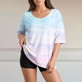 thumbnail image 4 of Shirts For Women 3/4 Sleeve Petite Tops For Women Printed T Shirts For Women Boho T Shirts For Women Crew Neck Tshirts For Women Womens Printed T Shirts Cool T Shirts Fitted Tops For Women, 4 of 6
