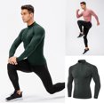 thumbnail image 4 of Minnieouse Ropa interior térmica para hombre, camisetas de invierno de cuello alto para hombre, cuello con cremallera, jersey para exteriores, Camisetas Gris oscuro, 4 of 6