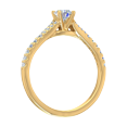 thumbnail image 2 of 1/2 Carat Prong Set Solitaire Diamond Engagement Ring Band in 14K Yellow Gold (Ring Size 4.5), 2 of 5