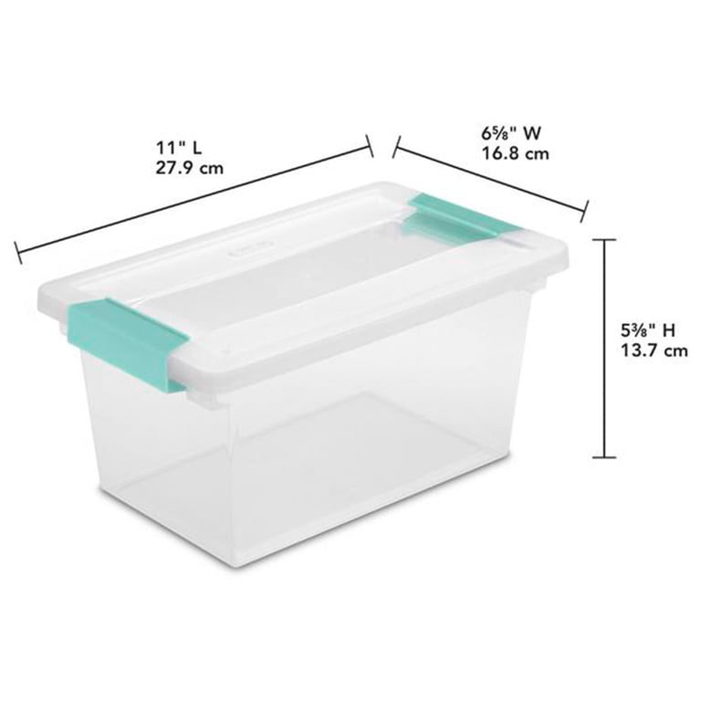 Sterilite Medium Clip Box Clear Storage Tote with Lid - Walmart.com