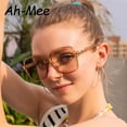 thumbnail image 3 of Lunettes de Cyclisme Anti-Lumière Carrées Mode Camping Randonnée Femmes Grand Cadre Lunettes Colorées Dégradé Extérieur, 3 of 6